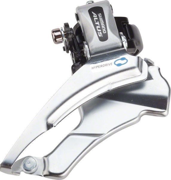 Shimano, Altus FD-M313, Front derailleur, 3x7/8sp., Down swing, Dual pull, Multi clamp, For 42/48T