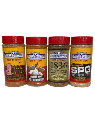 SUCKLEBUSTERS BBQ RUB GIFT BOX (4 LARGE SHAKERS)