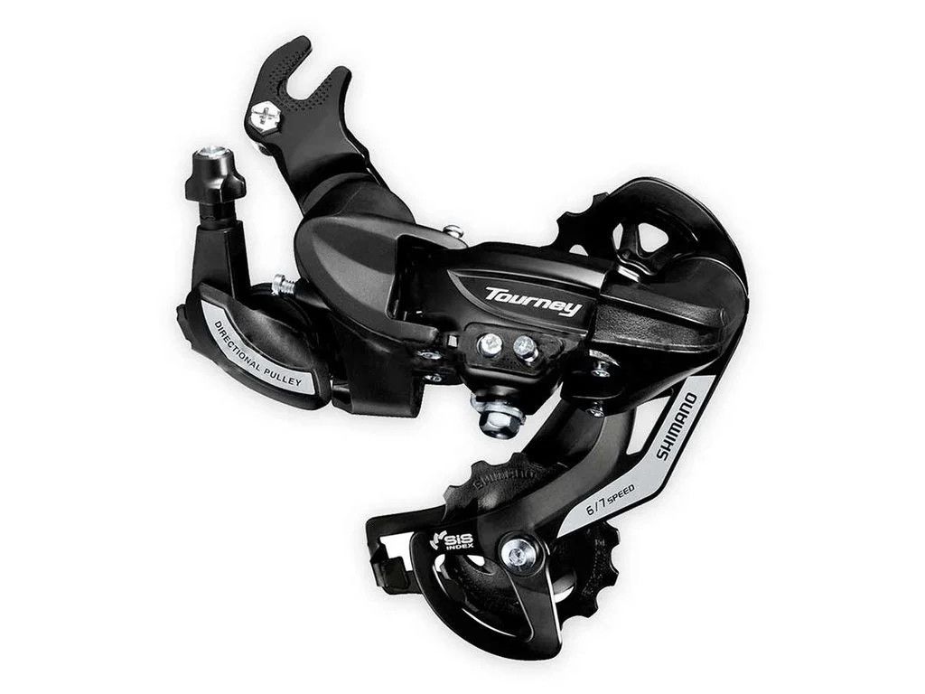 Shimano, Tourney RD-TY500, Rear derailleur, 6/7sp., SGS, Black, With adaptor