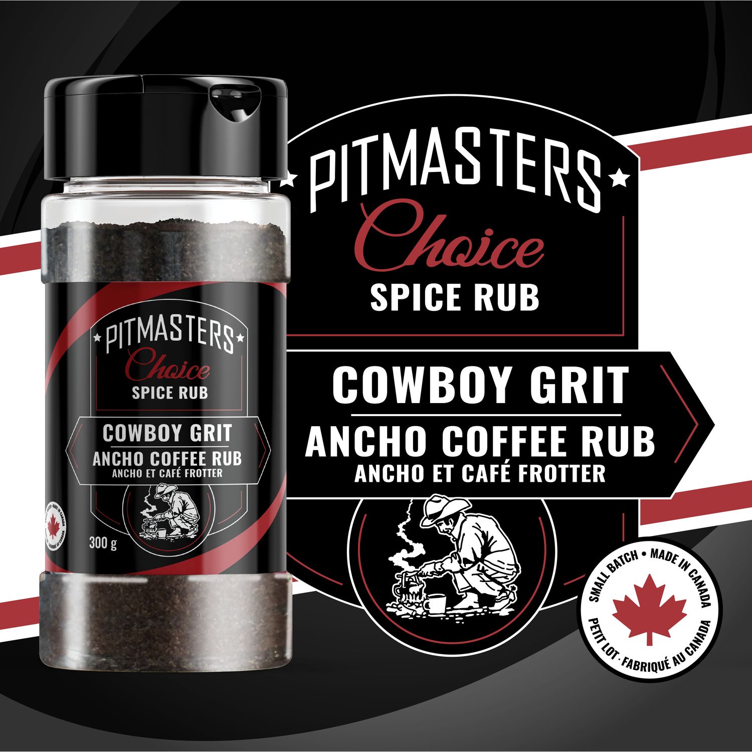 Pitmasters Spice Rubs - COWBOY GRIT ANCHO COFFEE RUB