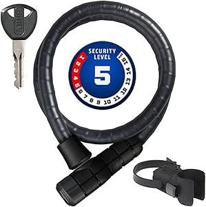 Abus, Microflex 6615K, Armored cable with key lock, 15mm x 85cm (15mm x 2.8')