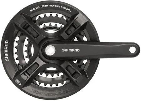 Shimano, Altus FC-M311, Crankset, 7/8 sp., 170mm, 22/32/42T, Riveted, Square, 50mm, Black