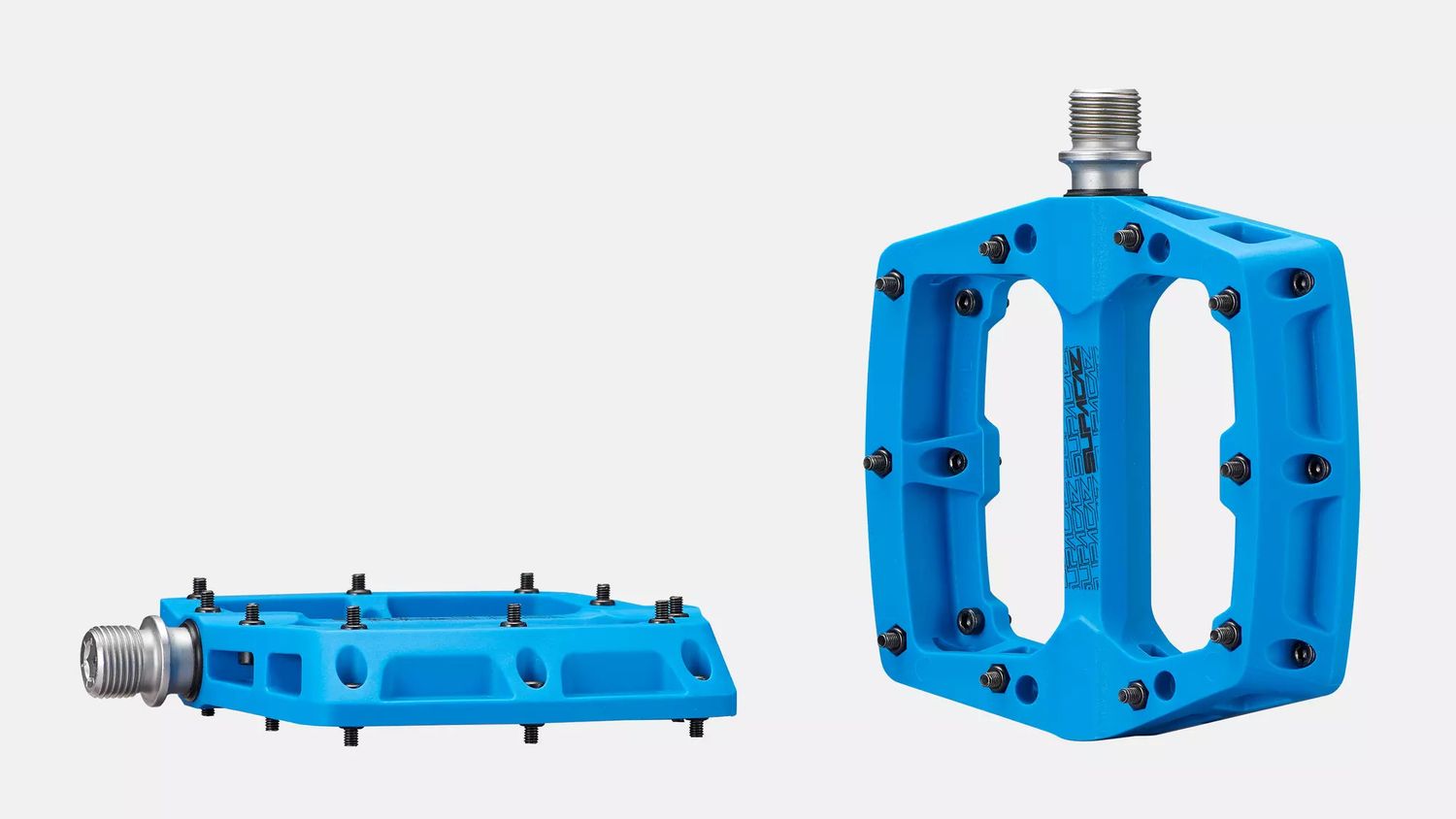 EVO, Tenacity, Platform Pedals, Body: Nylon, Spindle: Cr-Mo, 9/16'', Blue, Pair