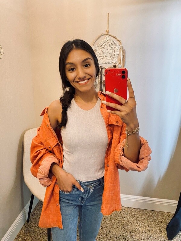 Colored Denim Snap Shirt