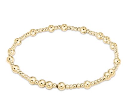Hope Unwritten Bead Bracelet, Size: 4mm, Color: Gold