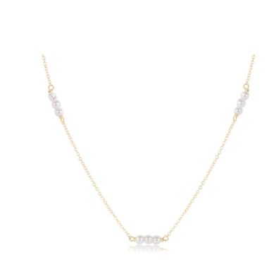 15&quot; Choker Joy Simplicity Chain-3mm Pearl