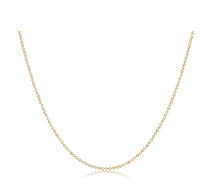 15&quot; Choker Classic Beaded Chain-Gold