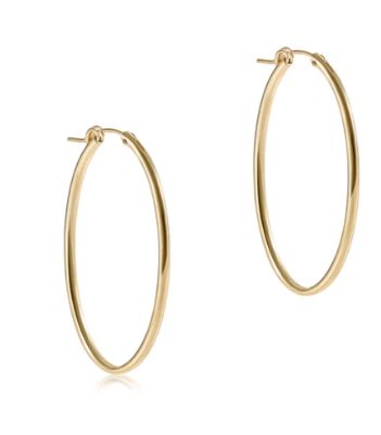 Oval Gold 2&quot; Hoop Smooth
