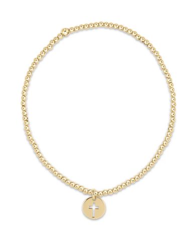 Classic Gold 2mm Blessed Disc Bracelet
