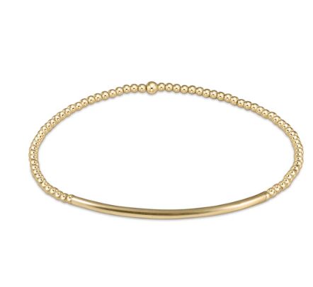 Classic Gold 2mm Bliss Bar Bracelet