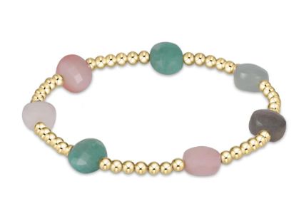 Admire Gold 3mm Bead Bracelet, Color: Hot Mess