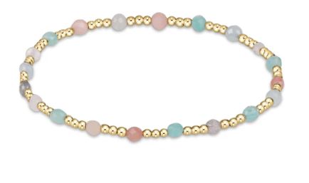 Gemstone Gold Sincerity Pattern 3MM Bead Bracelet-Hot Mess