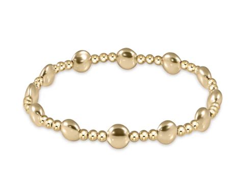 Honesty Gold Sincerity Pattern 6mm Bracelet-Gold