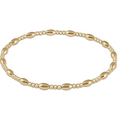 Harmony Sincerity Pattern 2mm Bead Bracelet-Gold