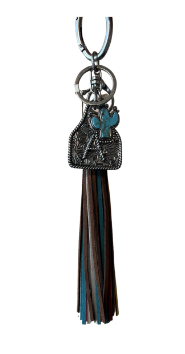 Initial Ear Tag Keychain