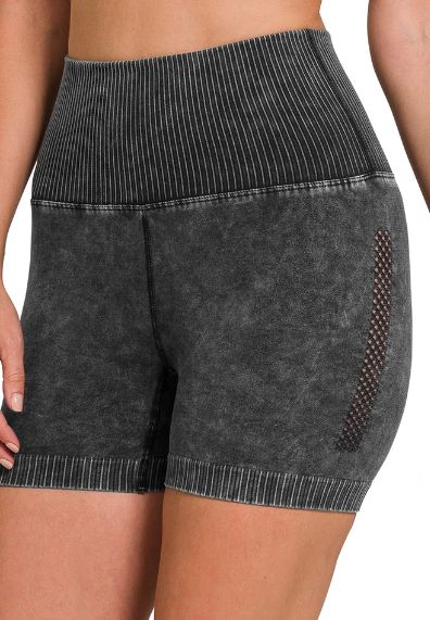 Washed Biker Shorts