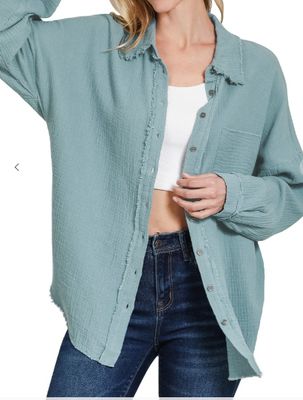 Gauze Oversized Blouse