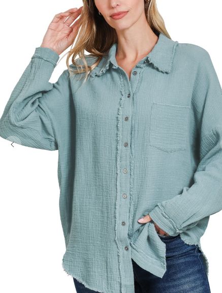 Gauze Oversized Blouse