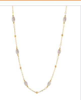 Oval Pearl Necklace