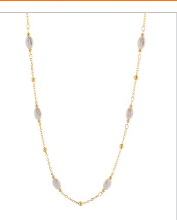 Oval Pearl Necklace