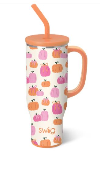 Mega Mug 30oz/ Pumpkin and Bows