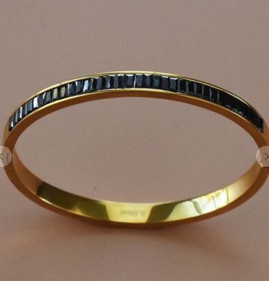 18k Onyx Bangle Tarnish Free