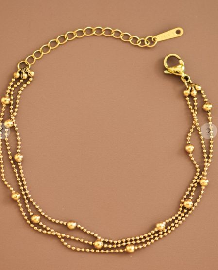 18k Link Chain Brac Tarnish Free