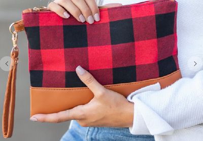 Plaid Clutch
