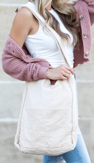 Corduroy Messenger Bag