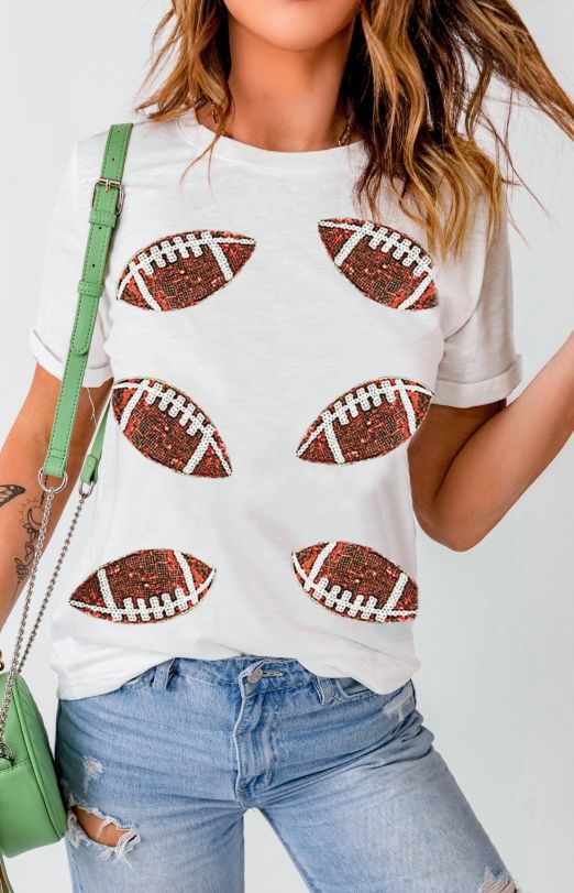 Football Sequin Tee