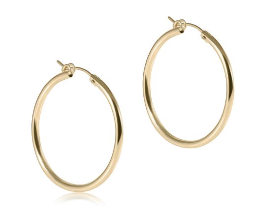 Round Gold 1.25 Hoop-Smooth