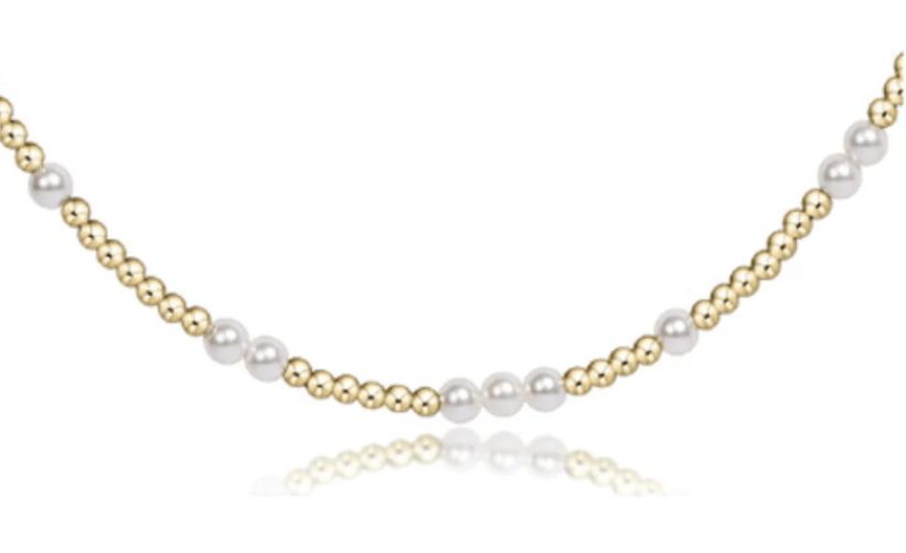 15" Choker Hope Unwritten 3mm Pearl