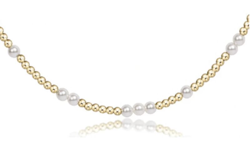 15" Choker Hope Unwritten 3mm Pearl