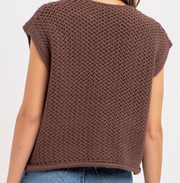 Kelly Knit Button Vest