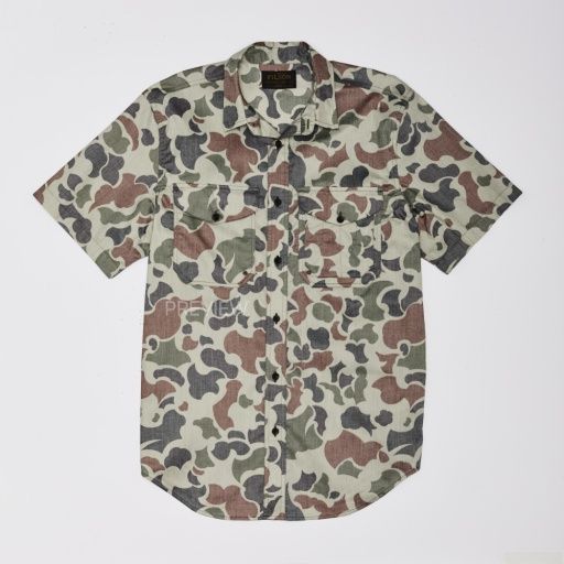 Filson Short Sleeve Twin Lakes Sport Shirt, Color: Shrub Camo, Size: M