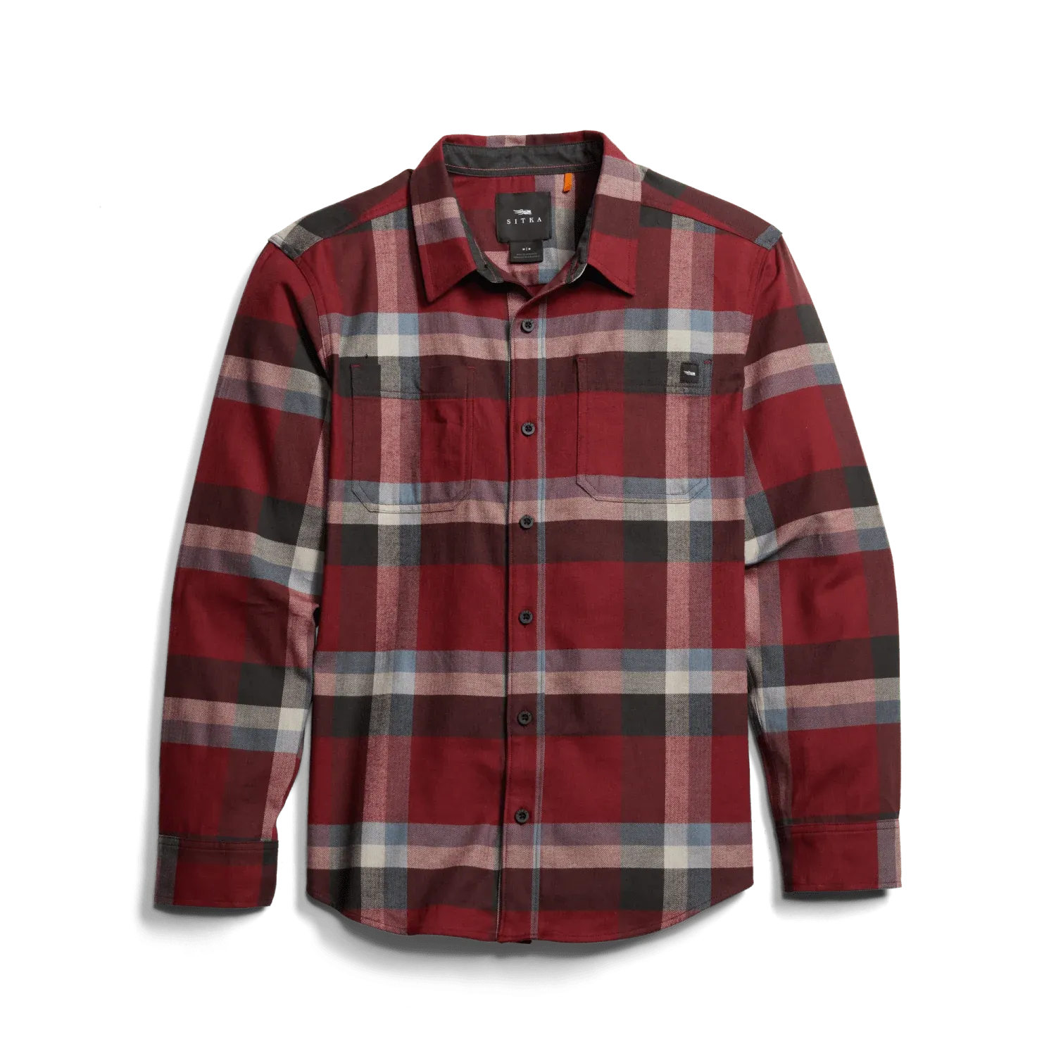 Sitka Ashland Light Weight Flannel, Color: Dark Red Fall Plaid, Size: M