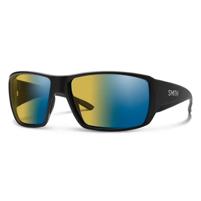 Smith Guide&#39;s Choice Matte Black |ChromaPop Glass Polarchromic Yellow Blue Mirror