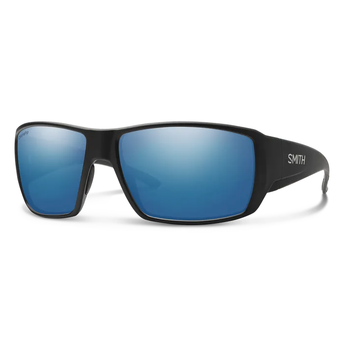 Smith Guide&#39;s Choice Matte Black |ChromaPop Polarized Blue Mirror