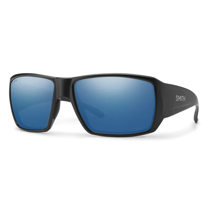 Smith Guide&#39;s Choice S Matte Black|ChromaPop Glass Polarized Blue Mirror