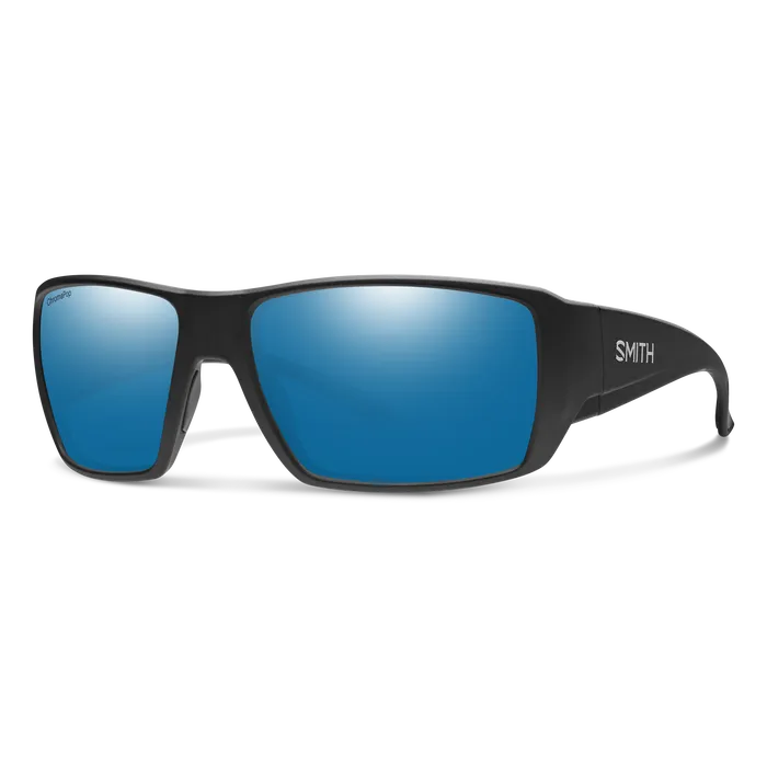 Smith Guide&#39;s Choice XL Matte Black|ChromaPop Glass Polarized Blue Mirror