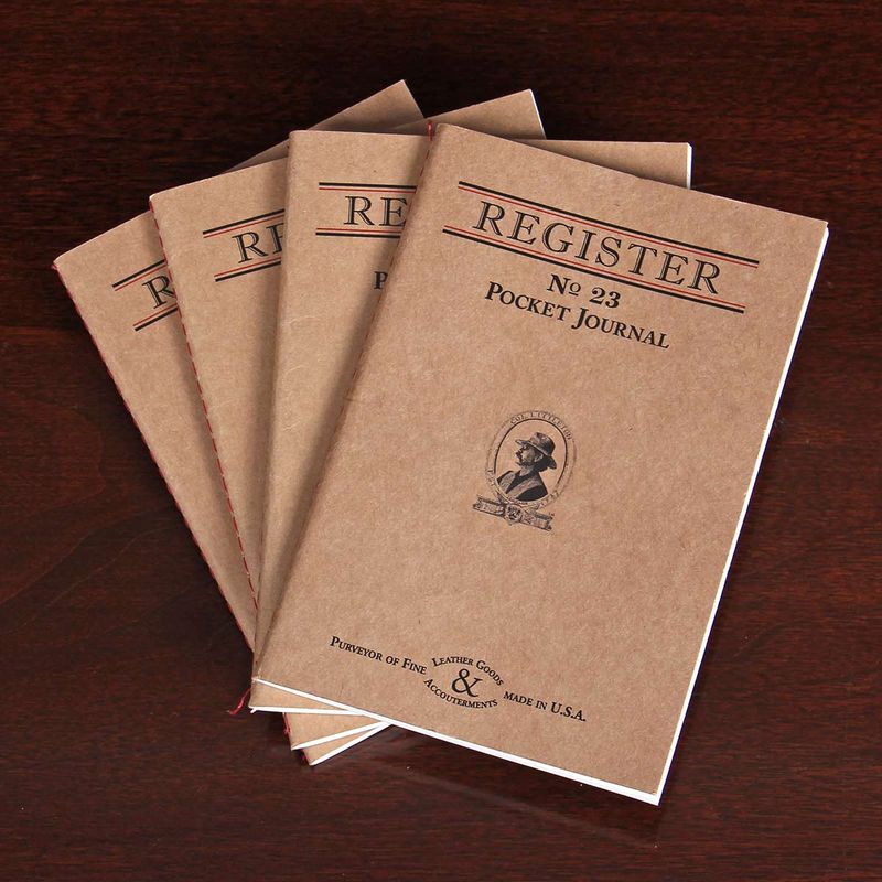 Colonel Littleton No. 23 Pocket Journal Register Refills - Set of 4