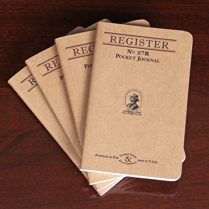 Colonel Littleton No. 27 Pocket Journal Register Refill - Set of 4