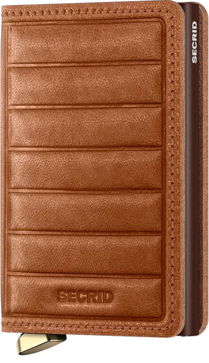 Secrid Premium Slimwallet Eboss Lines Cognac