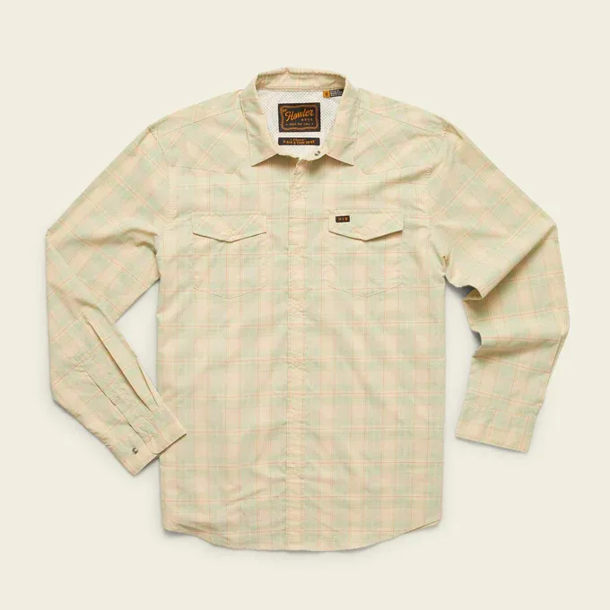 Howler H Bar B Tech Longsleeve, Color: Barrett Plaid: Mint, Size: M