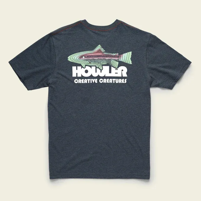 Howler Pocket T-Shirt, Color: Trucha: Charcoal Heather, Size: M