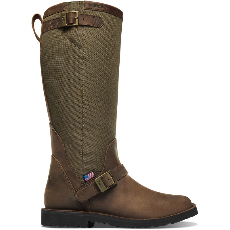 Danner San Angelo Snake Boot 17&quot; Brown Square Toe