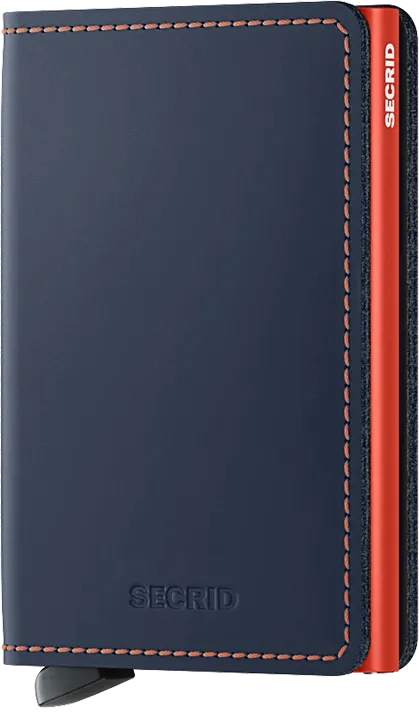 Secrid Slimwallet Matte Nightblue &amp; Orange