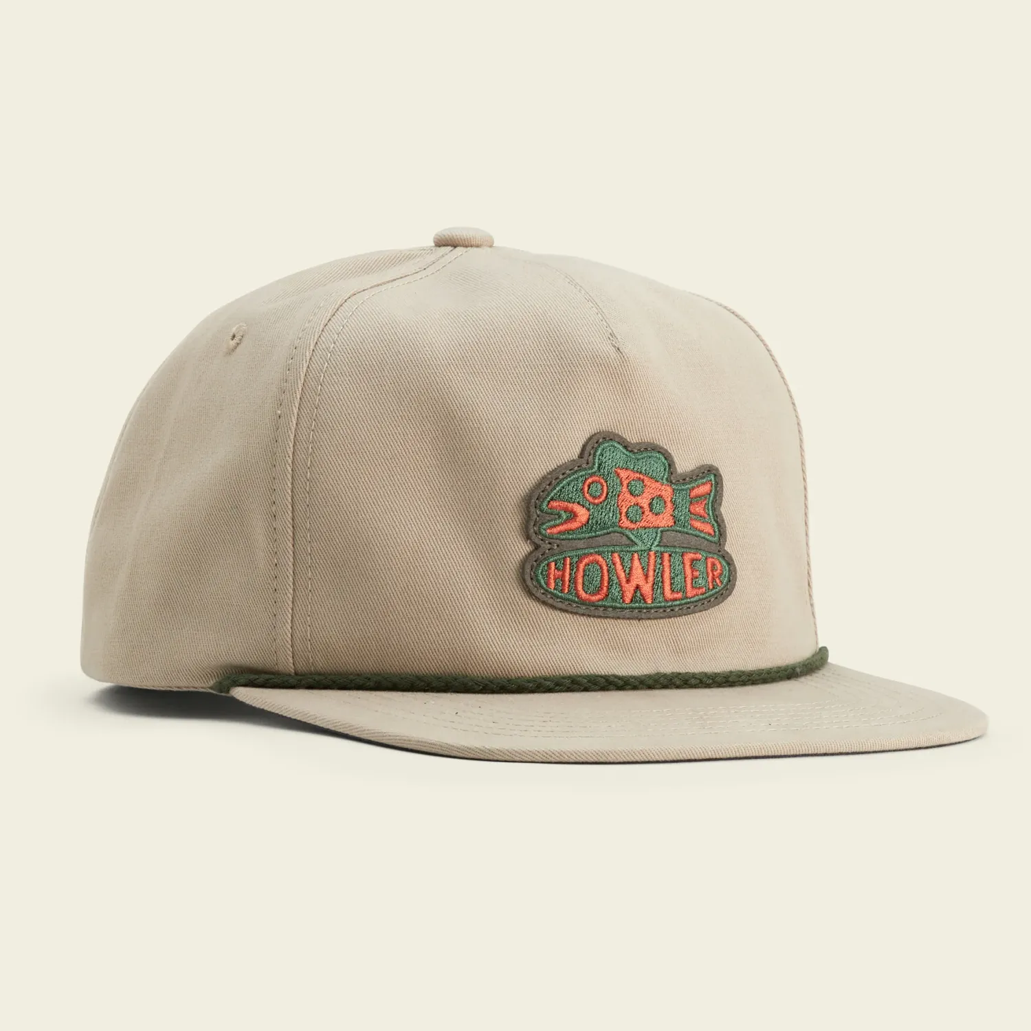 Howler Unstructured Snapback Hat Something Fishy: Khaki