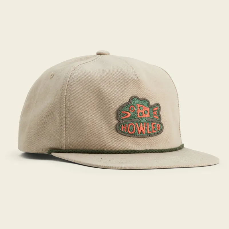 Howler Unstructured Snapback Hat Something Fishy: Khaki