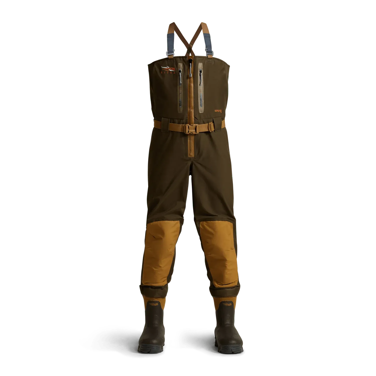 Sitka Delta Zip Wader Earth, Color: M, Size: 9